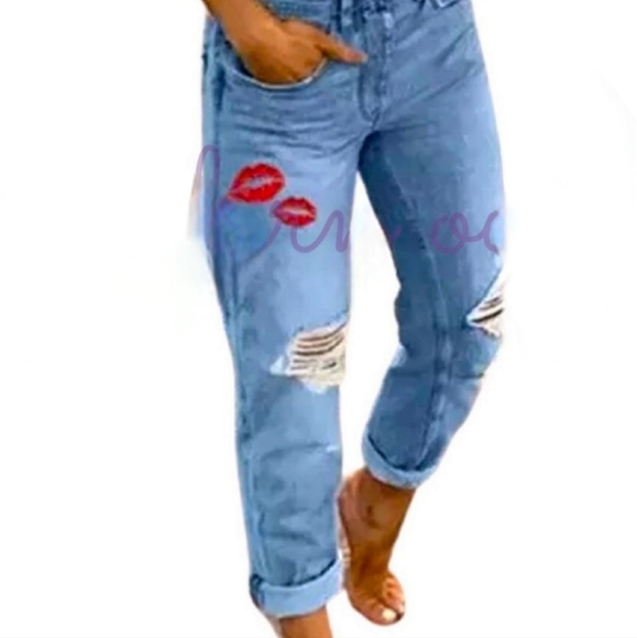 Denim Patch Denim Overalls - Picture 3 of 9